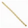 Image 7 : 14K Yellow Gold 2.25 ctw Baguette Round Diamond Split & Bezel Link Tennis Bracel