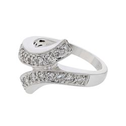 0.48 CTW Diamond Ring 18K White Gold - REF-87M9F