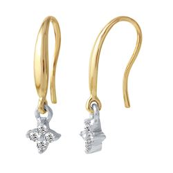 0.23 CTW Diamond Earrings 14K 2Tone Rose Gold - REF-24X3R