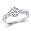 Image 1 : Round Diamond Solitaire Bridal Wedding Engagement Ring 1/2 Cttw 14kt White Gold - REF-43H5R