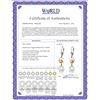 Image 2 : Genuine 9 ctw Pearl & Citrine Earrings 14KT White Gold - REF-36P3H