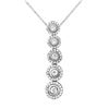 Image 1 : 1 CTW Diamond Necklace 14K White Gold - REF-108W5H