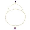 Image 1 : Genuine 7.5 ctw Amethyst Necklace 14KT Yellow Gold - REF-56M4T