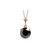 Image 1 : Genuine 1.0 ctw Black Diamond Necklace 14KT Rose Gold - REF-72Z7N