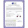 Image 2 : Genuine 1.20 ctw Amethyst Earrings 14KT White Gold - REF-23P2H