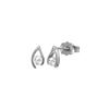 Image 1 : Genuine 0.20 ctw Diamond Anniversary Earrings 14KT White Gold - REF-41F2Z