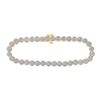 Image 1 : Mens Round Diamond Cluster Bracelet 2 Cttw 14kt Yellow Gold - REF-124H9R
