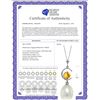 Image 2 : Genuine 4.5 ctw Pearl & Citrine Necklace 14KT White Gold - REF-20X5M