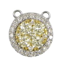 0.61 CTW Diamond Pendant 14K White Gold - REF-65R6K