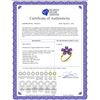 Image 2 : Genuine 2.22 ctw Amethyst & Diamond Ring 14KT Yellow Gold - REF-35A9K