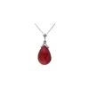Image 1 : Genuine 8 ctw Ruby Necklace 14KT White Gold - REF-46V5W