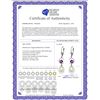 Image 2 : Genuine 9 ctw Pearl & Amethyst Earrings 14KT White Gold - REF-36K3V