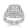 Image 1 : Round Diamond Bridal Wedding Ring Band Set 1-1/4 Cttw 14kt White Gold - REF-101Y5N