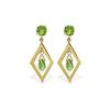 Image 1 : Genuine 2.4 ctw Peridot Earrings 14KT Yellow Gold - REF-39P3H