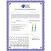 Image 2 : Genuine 11 ctw Blue Topaz & Peridot Earrings 14KT Yellow Gold - REF-39M3T