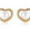 Image 1 : Genuine 4 ctw Pearl Earrings 14KT Yellow Gold - REF-40K7V
