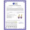 Image 2 : Genuine 1.24 ctw Amethyst Earrings 14KT Yellow Gold - REF-38A2K