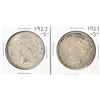 Image 1 : Lot of (2) 1927-S $1 Peace Silver Dollar Coins