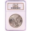 Image 1 : 1924 $1 Peace Silver Dollar Coin NGC MS65