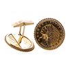 Image 4 : Set of $5 Half Eagle Gold Coins in 14K Gold Cuff Links