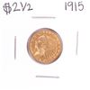 Image 1 : 1915 $2 1/2 Indian Head Quarter Eagle Gold Coin