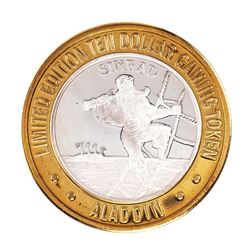 .999 Fine Silver Aladdin Resort & Casino Las Vegas $10 Limited Edition Gaming Token