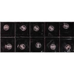 Lot of (10) Disney Mickey & Minnie Mouse Golfer 1/20 oz. .999 Fine Silver Coin Rounds