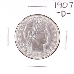 1907-D Barber Half Dollar Coin