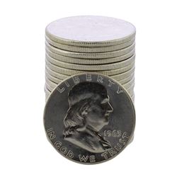 Roll of (20) Brilliant Uncirculated 1963 Franklin Half Dollar Coins