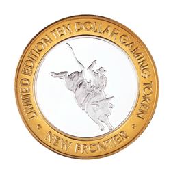 .999 Silver The New Frontier Las Vegas $10 Casino Limited Edition Gaming Token