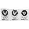 Image 2 : (3) Coin 2019-S $1 Proof Silver Eagle Location Set PCGS PR70 FDOI Licaretz Signature