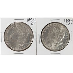 Lot of (2) 1884-O $1 Morgan Silver Dollar Coins