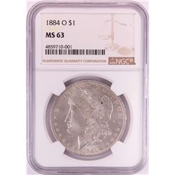 1884-O $1 Morgan Silver Dollar Coin NGC MS63
