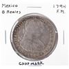 Image 1 : 1794 F.M. Mexico 8 Reales Carlous IIII Silver Coin Chopmark