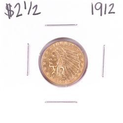 1912 $2 1/2 Indian Head Quarter Eagle Gold Coin