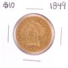 Image 1 : 1849 $10 Liberty Head Eagle Gold Coin