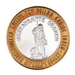 .999 Silver John Ascuagas Nugget Sparks, NV $10 Casino Gaming Token Limited Edition