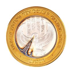 .999 Fine Silver Luxor Las Vegas, Nevada $10 Limited Edition Gaming Token
