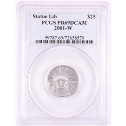 2001-W $25 Proof American Platinum Eagle Coin PCGS PR69DCAM