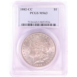 1882-CC $1 Morgan Silver Dollar Coin PCGS MS63