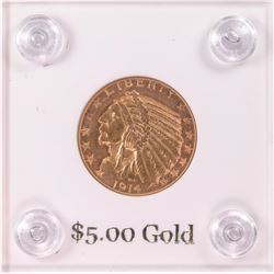 1914-D $5 Indian Head Half Eagle Gold Coin