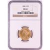 Image 1 : 1886-S $5 Liberty Head Half Eagle Gold Coin NGC MS61
