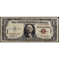1935A $1 Hawaii WWII Emergency Issue Silver Certificate Note