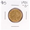Image 1 : 1901-S $5 Liberty Head Half Eagle Gold Coin