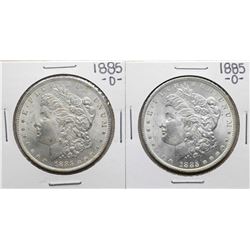Lot of (2) 1885-O $1 Morgan Silver Dollar Coins