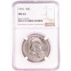 Image 1 : 1953 Franklin Half Dollar Coin NGC MS63