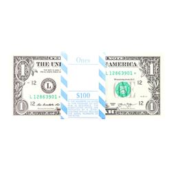 Pack of (100) Consecutive 2013 $1 Federal Reserve STAR Notes San Francisco
