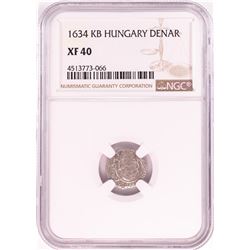 1634 KB Hungary Denar 'Madonna and Child' Coin NGC XF40