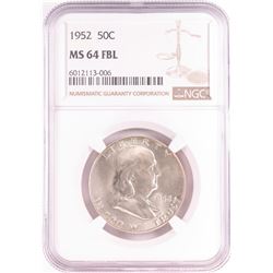 1952 Franklin Half Dollar Coin NGC MS64FBL