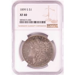 1899-S $1 Morgan Silver Dollar Coin NGC XF40